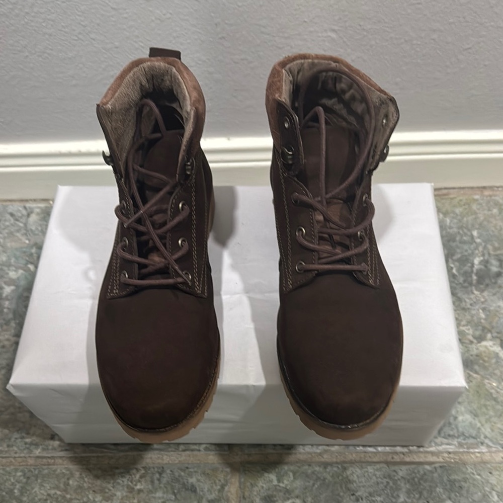 Men's Brown Lace-Up Boots